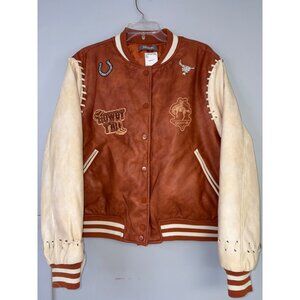 Blue B large women’s varsity jacket